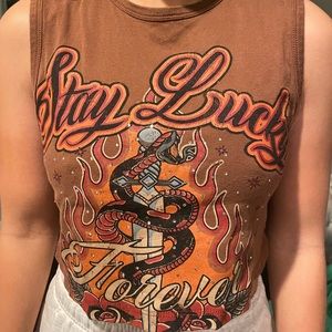 “Stay Lucky” BDG tank top